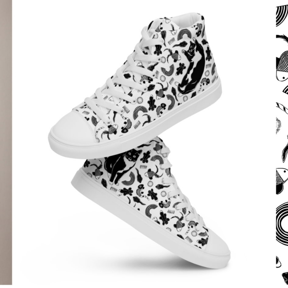 NWOB FEEL YOUR OATS by Otis Canvas Faux Leather High Top Sneaker Size 9